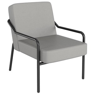 medso powered by PAPERFLOW Sessel MEDSO M grau schwarz Kunstleder 58,0 x 74,3 x 73,6 cm, 1 St.