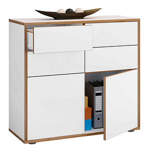 VCM my office Aktenschrank Salia, 920813 weiß, honig-eiche 100,0 x 32,0 x 74,0 cm, 1 St.