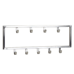 WOHNLING Wandgarderobe WL6.446 silber Metall 9 Haken 50,0 x 20,0 cm, 1 St.