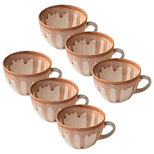 HEART & SOUL Kaffeetassen Perfect Match Oyster braun 0,34 l, 6 St.