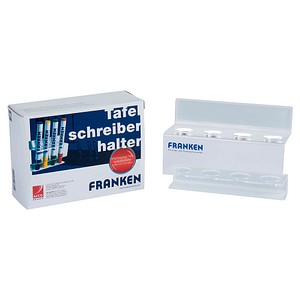 FRANKEN Stiftehalter transparent Acryl 4 Fächer 12,0 x 4,5 x 9,0 cm