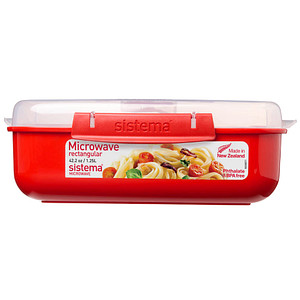 sistema® Mikrowellendose rot, transparent 1,25 l, 1 St.