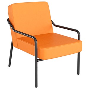 medso powered by PAPERFLOW Sessel MEDSO M orange schwarz Kunstleder 58,0 x 74,3 x 73,6 cm, 1 St.