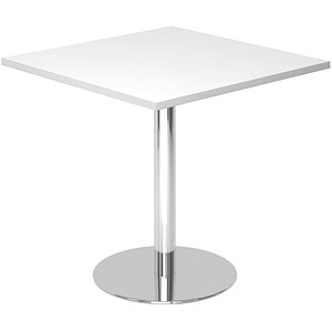 HAMMERBACHER Bistrotisch weiß 80,0 x 80,0 x 74,5 cm