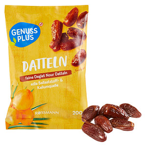 GENUSS PLUS DATTELN Trockenfrüchte 200,0 g, 1 St.