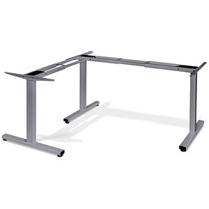 LMG elektrisch höhenverstellbares Schreibtischgestell silber ohne Tischplatte, T-Fuß-Gestell silber 100,0 - 180,0 x 57,5/69,8 cm