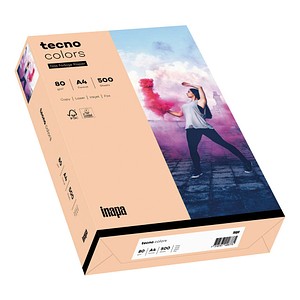 tecno Kopierpapier colors lachs DIN A4 80 g/qm 500 Blatt tecno Kopierpapier colors lachs DIN A4 80 g/qm 500 Blatt