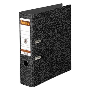 bene Hartpappe Ordner schwarz marmoriert Karton 8,0 cm DIN A4 bene Hartpappe Ordner schwarz marmoriert Karton 8,0 cm DIN A4