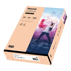 tecno Kopierpapier colors lachs DIN A4 80 g/qm 500 Blatt tecno Kopierpapier colors lachs DIN A4 80 g/qm 500 Blatt