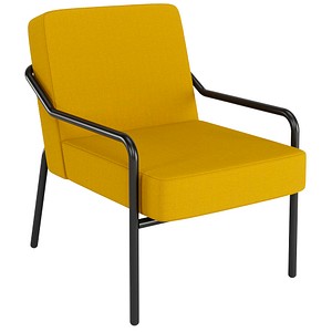 medso powered by PAPERFLOW Sessel MEDSO M gelb schwarz Kunstleder 58,0 x 74,3 x 73,6 cm, 1 St.