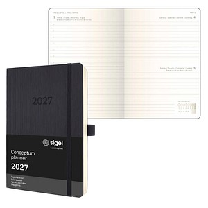 SIGEL Taschenkalender Conceptum 2027 schwarz, 1 St.