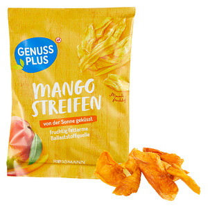GENUSS PLUS MANGO-STREIFEN Trockenfrüchte 100,0 g, 1 St.