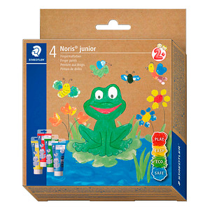 STAEDTLER Noris Club MALI Fingerfarben farbsortiert 4x 100,0 ml, 4 St.