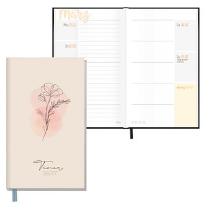 Häfft® Verlag Schülerkalender slim Dainty Flower August 2026 - September 2027 rosa, 1 St.