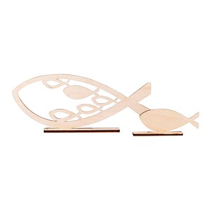 Rayher Bastelholz beige Fische, 1 Pack