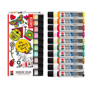 Marabu Garden Fenstermalfarben farbsortiert 10x 25,0 ml