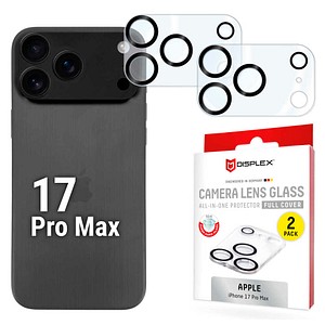 DISPLEX® Camera Lens All-In-One Kamera-Schutzglas für Apple iPhone 17 Pro Max, 2 St.