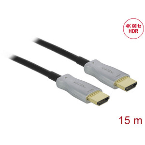 DeLOCK High Speed HDMI Kabel AOC, 4K 60Hz 15,0 m schwarz, 1 St.