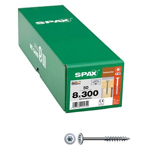 SPAX® Holzbauschrauben T40 Tellerkopf WIROX 0251010803005 8 mm x 300 mm, 50 St.