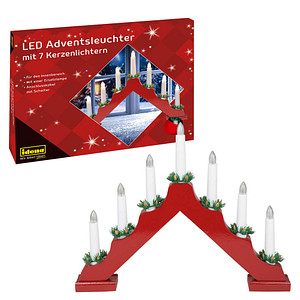 Idena Adventsleuchter LED Dekoleuchte rot, 1 St.
