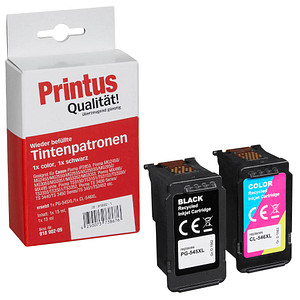 Printus  schwarz, color Druckköpfe kompatibel zu Canon PG-545XL + CL-546XL, 2er-Set