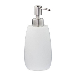 relaxdays Seifenspender 10031061_49 weiß Polyresin 300,0 ml, 1 St.