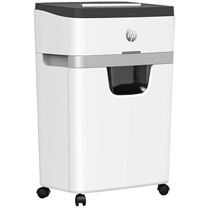 HP OneShred 18CC Aktenvernichter mit Partikelschnitt P-4, 4 x 35 mm, bis 18 Blatt, weiß