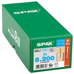 SPAX® Universalschrauben T40 Senkkopf Edelstahl A2 8 mm x 200 mm, 50 St.