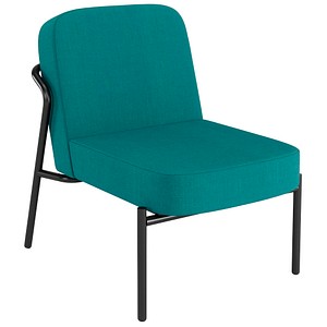 medso powered by PAPERFLOW Sessel MEDSO S Rund blau schwarz Stoff 58,0 x 74,3 x 73,6 cm, 1 St.