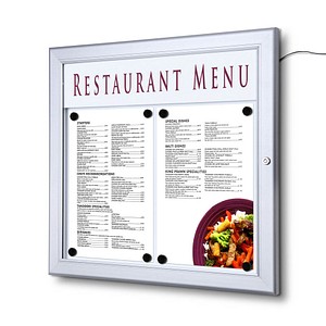 Showdown® Displays LED-Leuchtrahmen silber 2x DIN A4 50,5 x 2,3 x 47,7 cm, 1 St.
