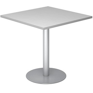 HAMMERBACHER Bistrotisch quadratisch Spanplatte lichtgrau 80,0 x 80,0 x 74,5 cm, 1 St.