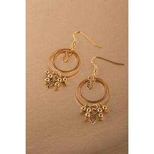 Rayher Schmuck-Basteln-Set Ohrringe Boho Goldblatt gold