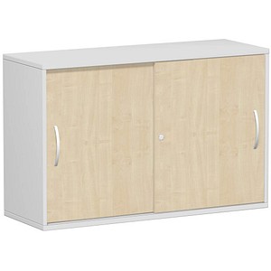 geramöbel Schiebetürenschrank Flex, S-312253-AL lichtgrau, ahorn 1 Fachboden 120,0 x 42,5 x 79,8 cm