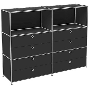 viasit Sideboard System4, 47482 schwarz 152,9 x 40,4 x 118,2 cm, 1 St.