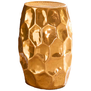 WOHNLING Beistelltisch rund Aluminium gold 30,0 x 30,0 x 47,0 cm, 1 St.
