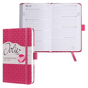 SIGEL Buchkalender Jolie 2026 fuchsia pink, 1 St.