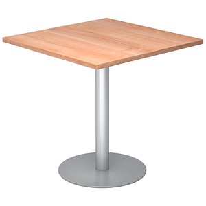 HAMMERBACHER Bistrotisch quadratisch Spanplatte nussbaum 80,0 x 80,0 x 74,5 cm, 1 St.