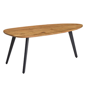 WOHNLING Couchtisch Nierenform Massivholz akazie 110,0 x 60,0 x 45,0 cm, 1 St.