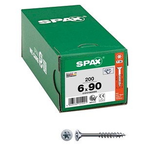 SPAX® Universalschrauben T30 Senkkopf WIROX 0191010600905 6 mm x 90 mm, 200 St.