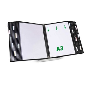 tarifold Sichttafelsystem 433307 DIN A3 schwarz mit 30 St. Sichttafeln, 1 St.