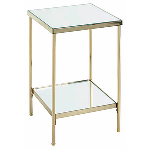 HAKU Möbel Beistelltisch rechteckig Glas gold 28,0 x 28,0 x 46,0 cm, 1 St.