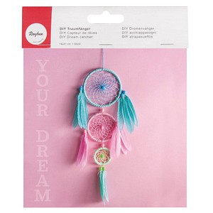 Rayher Bastelset Traumfänger pastell hellblau/rosa/mint