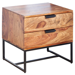 WOHNLING Nachttisch rechteckig Massivholz sheesham 40,0 x 50,0 x 51,0 cm, 1 St.