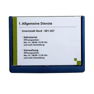 DURABLE Türschild CLICK SIGN Kunststoff blau DIN A5 quer