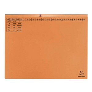 Exacompta Hängehefter Exaflex Karton orange DIN A4 2x Amtsheftung, 25 St.