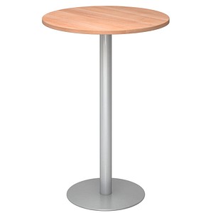 HAMMERBACHER Stehtisch rund Spanplatte nussbaum 80,0 x 80,0 x 111,6 cm, 1 St.