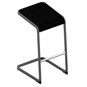 Quadrifoglio Barhocker C-STOOL OCSTOA01/2ZDG schwarz, 1 St.
