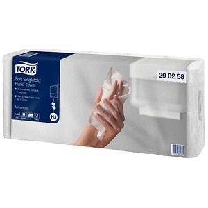 TORK Papierhandtücher 290258 H3 Advanced Zick-Zack-Falzung 2-lagig weiß, 3.750 Tücher