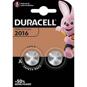 2 DURACELL Knopfzellen CR2016 3,0 V