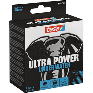 tesa tesa® ULTRA POWER Under Water Gewebeband schwarz 50,0 mm x 1,5 m 1 Rolle
